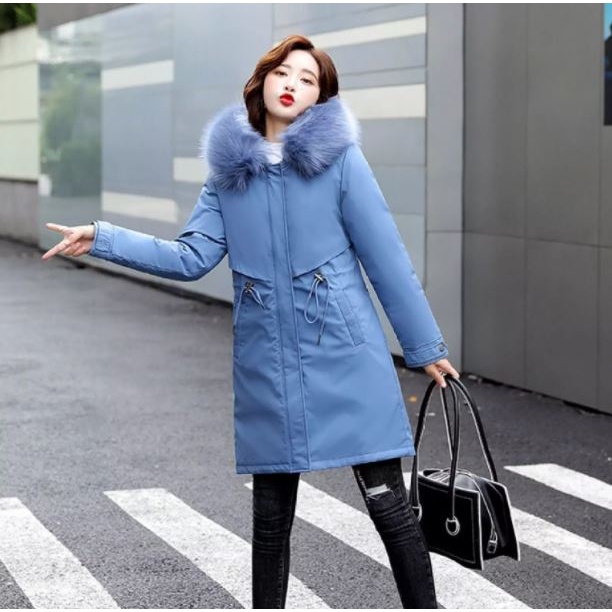 Áo Parka Mùa Đông dáng lửng cho Nữ Dáng Ôm Dễ Thương độn bông ấm áp-N318-XXL