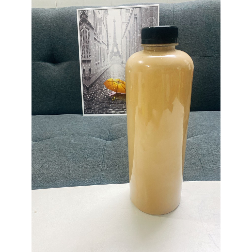 Chai nhựa 1 lít vai ngang cổ rộng kèm nắp  fi 38 | BigBuy360 - bigbuy360.vn