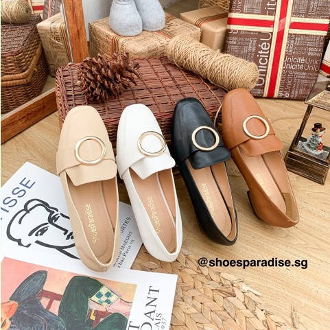 GIÀY BÚP BÊ BÍT MŨI KHÓA TRÒN ĐẾ THẤP SHOES PARADISE