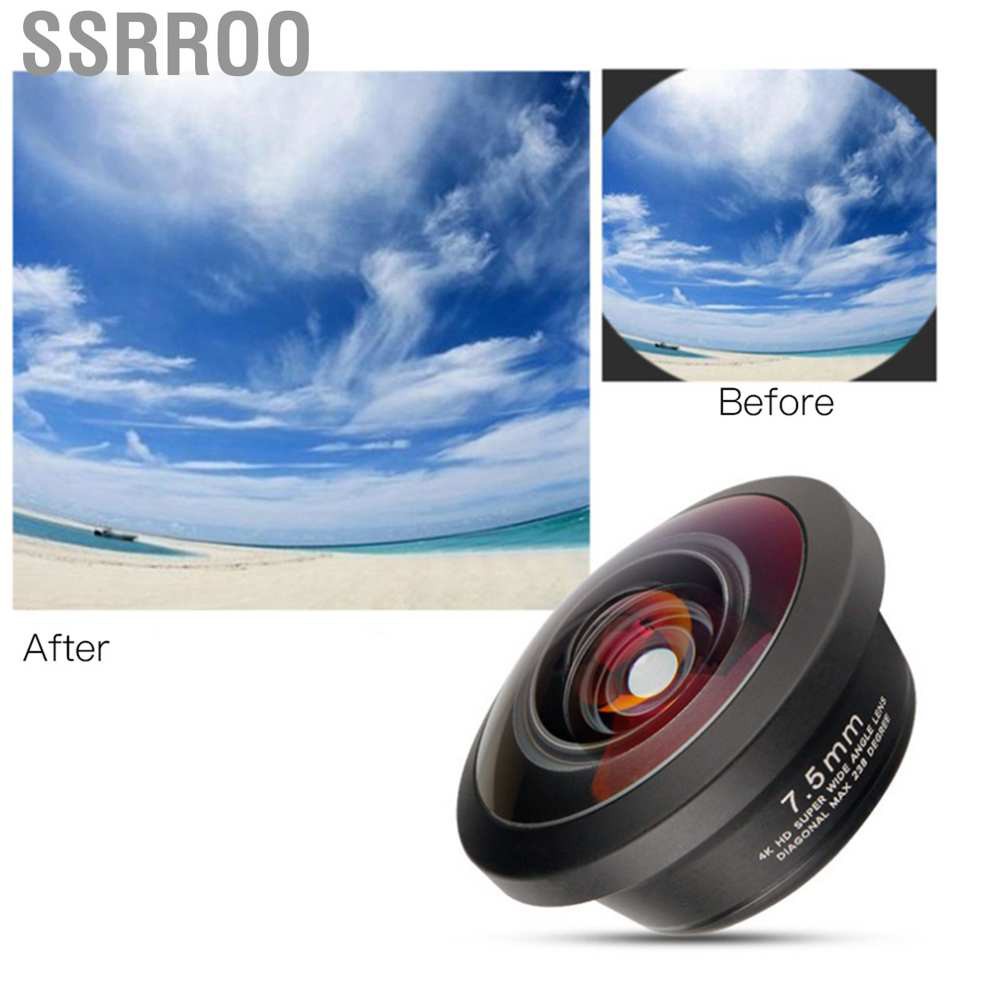 ULANZI Ống Kính Fisheye 7.5mm Hd Với Kẹp 17mm Cho Điện Thoại Samsung