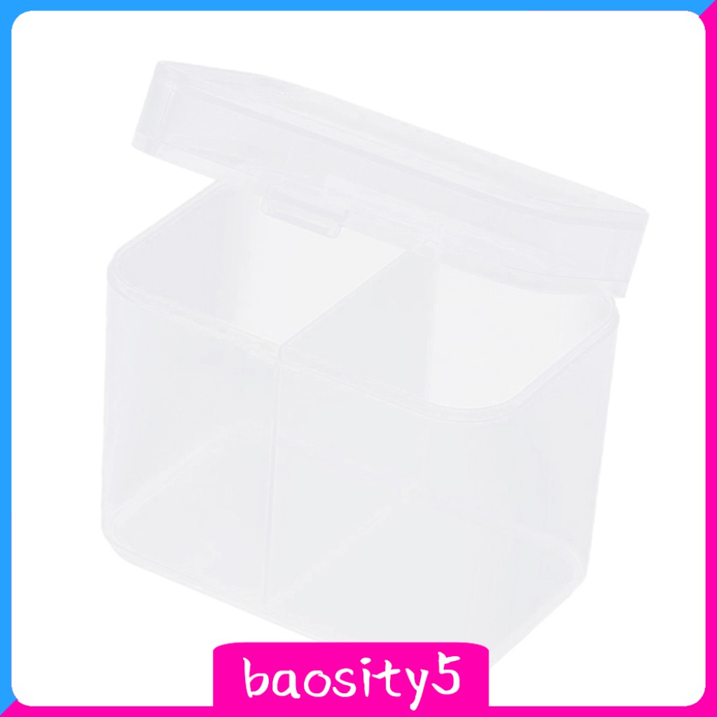 [Hàng mới về] Hộp Thiết Kế 2 Ngăn Dùng Để Đựng Bông Tẩy Trang/Mỹ Phẩm/Tăm Bông Tiện Lợi | BigBuy360 - bigbuy360.vn