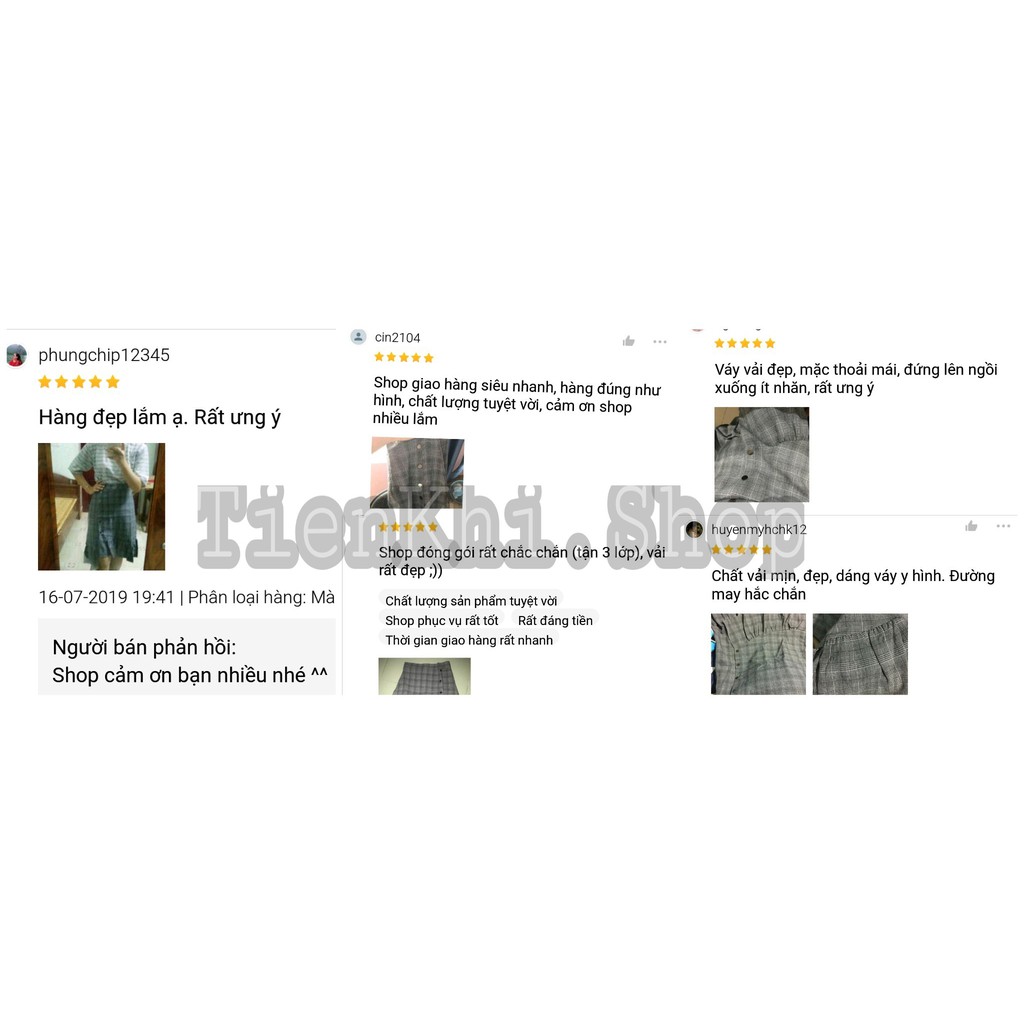 Chân Váy Đuôi Cá Tà Lệch Caro Dài - KO NHĂN - CÓ SẴN