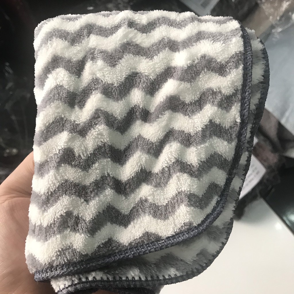 Khăn Mặt Lông Cừu Xuất Hàn 30x50cm Siêu Thấm Nước, Mềm Mại, Không Xù, Không Rụng Lông