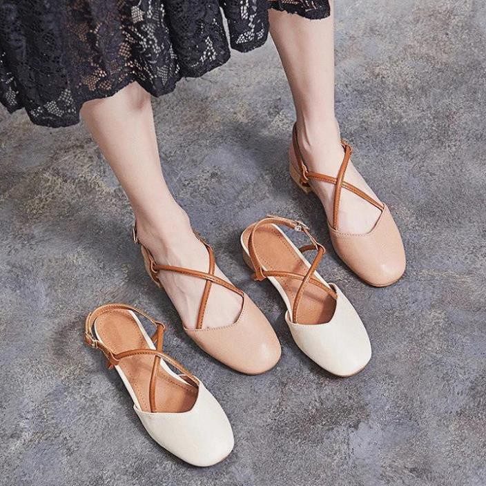 Sandal nữ, sandal tiêu thư đế cao quai chéo - B1 | BigBuy360 - bigbuy360.vn