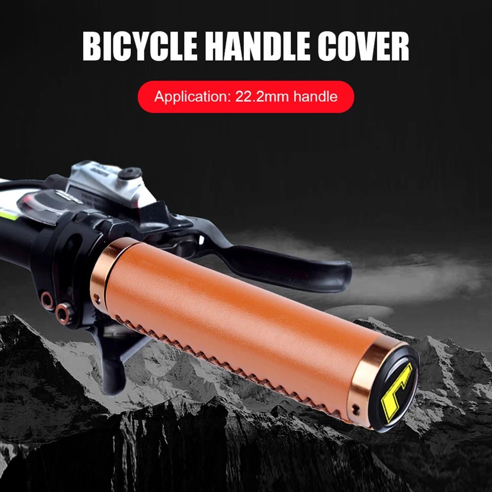 Vỏ bọc tay lái xe đạp MTB bằng da bò phong cách retro