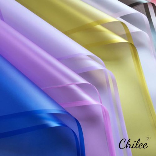 GIẤY GÓI HOA BÓNG MỜ VIỀN MÀU