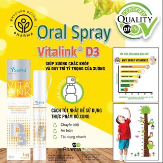 Vitamin D3 - Vitalink D3 - Dạng Xịt Phun Sương - Dễ Sử Dụng -Tăng Cường Hấp Thu Canxi Tối Đa
