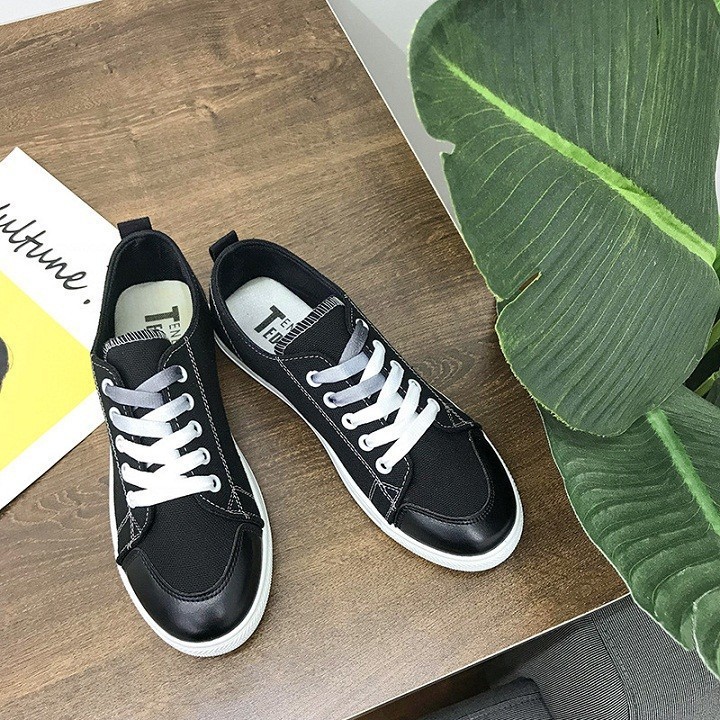 Giày thể thao nam, giày nam thể thao (SP40), giày nam sneaker, giày vải nam, giày nam trắng, giày vải nam buộc dây