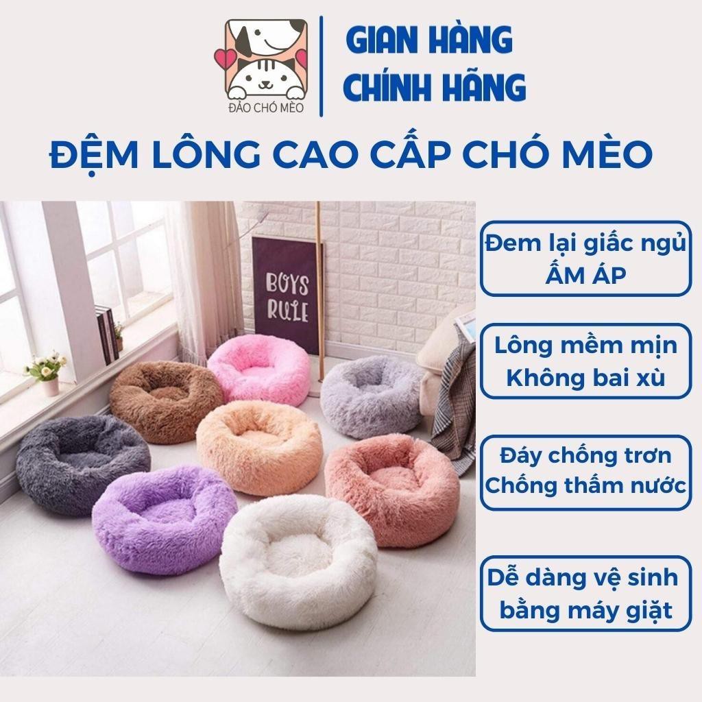 Đệm nằm cho chó mèo ngủ lông cao cấp siêu hot 2021 loại đẹp, ổ đệm cho chó mèo nhiều size lớn thoải mãi - daochomeo