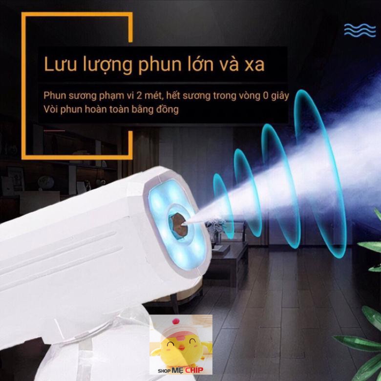 Máy Khử Khuẩn Nano Cầm Tay Atomizer 8 Led ❤️BẢO HÀNH 12 THÁNG❤️ Súng Phun Xịt Khuẩn Khử Trùng Nano An Toàn Tiện Lợi