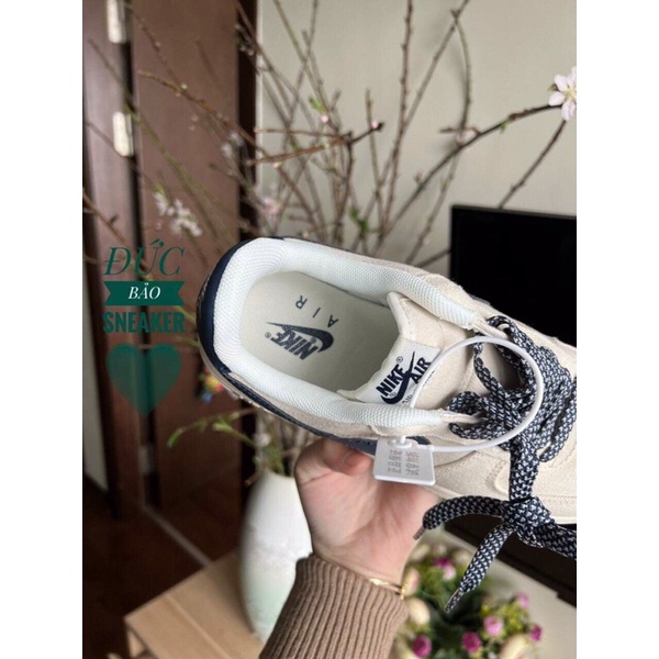 Giày Nike thêu móc xanh than , giày thể thao nam nữ sneaker kèm hộp