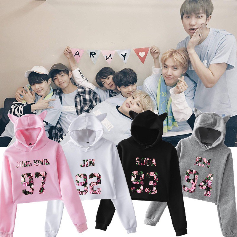 Áo Hoodie In Hình Bts