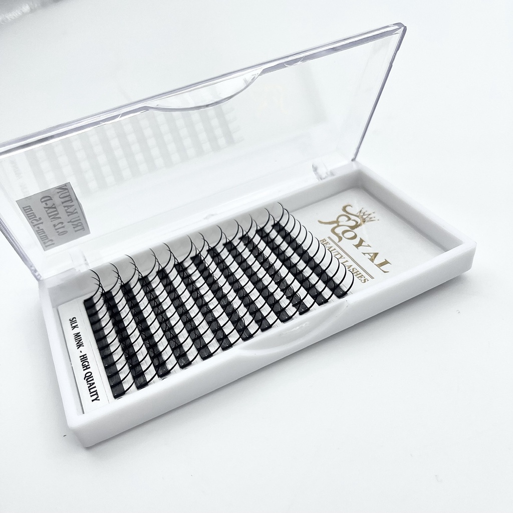 Mi Trụ ROYAL EYELASH Katun Wispy Lông Chồn Cao Cấp Mix Size 12 -15mm