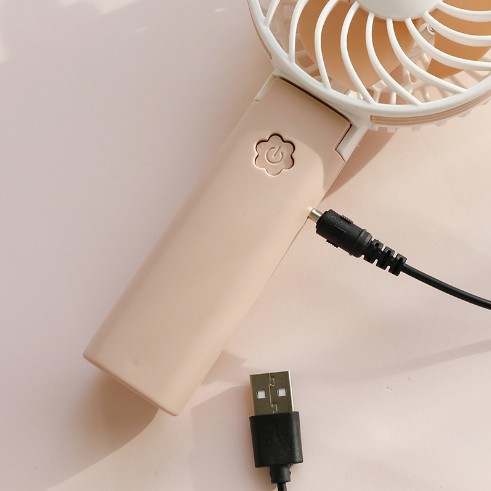 [XỊN_RẺ] Quạt Mini Fan Chính Hãng Siêu Mát Kèm Dây Sạc Tai Thú Có Thể Gập Để Bàn