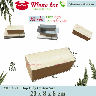 Bộ 10 thùng hộp giấy carton 20x8x8