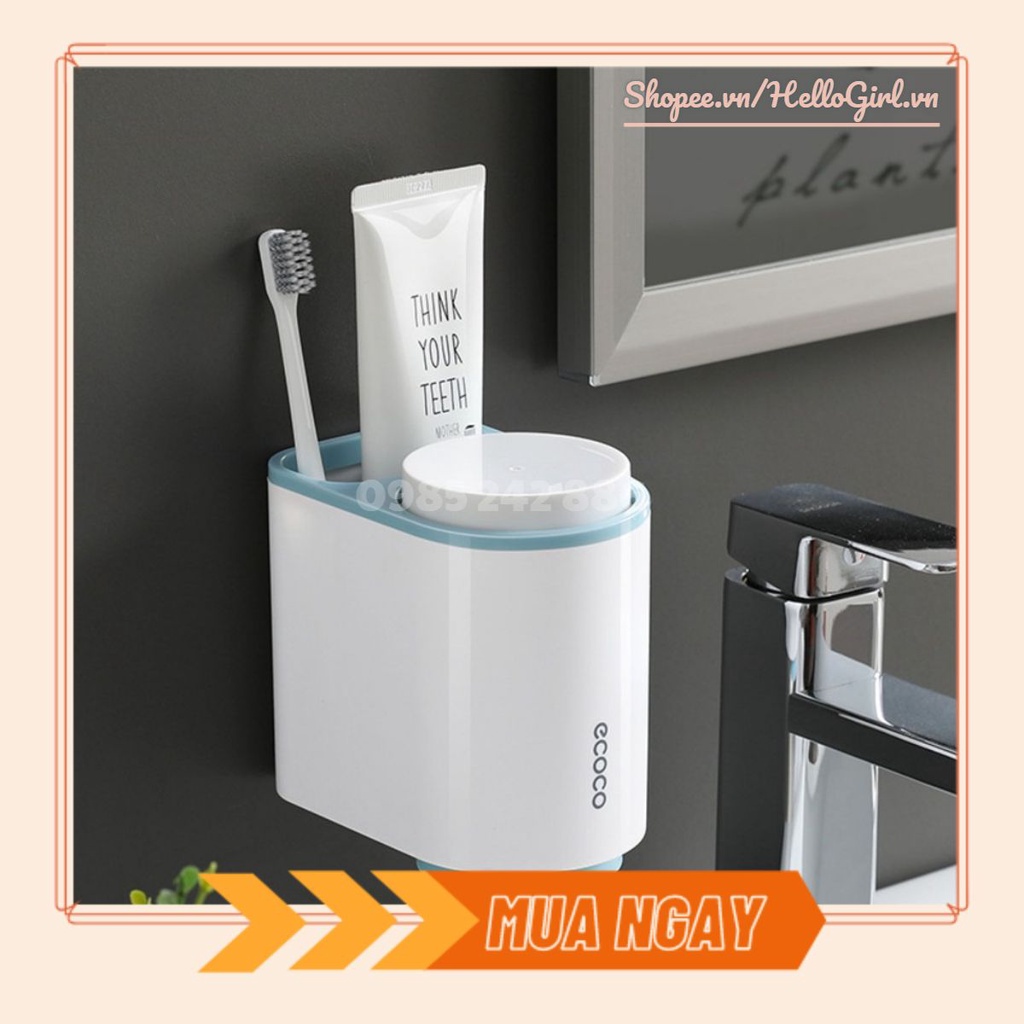 Bộ Đựng Bàn Chải Kem Đánh Răng ECOCO Cao Cấp [KÈM 2 CỐC]