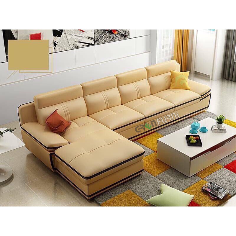 Sofa da phòng khách cao cấp tại hồ chí minh GreenFurni SF22