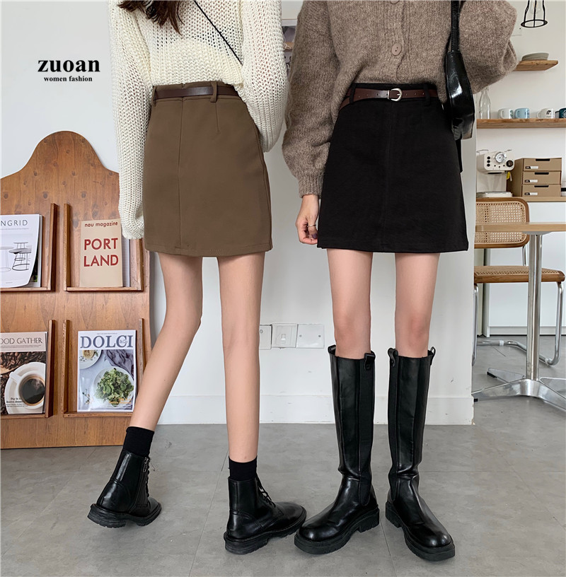 Chân váy SUXI dáng chữ A ngắn lưng cao phong cách Hàn Quốc thời trang mới