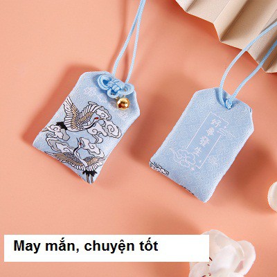 Túi Phước May Mắn Omamori Bọc Vỏ Silicon tặng Đá Ngũ Sắc 2021