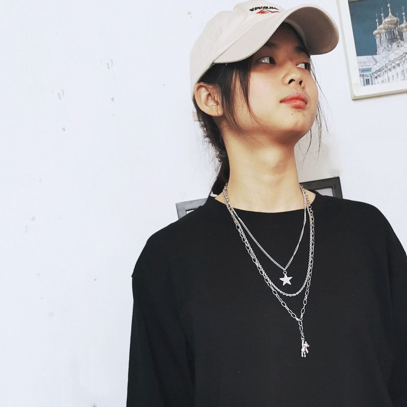 [HOT] VÒNG CỔ KIM LOẠI 3 LỚP UNISEX HÌNH THỎ GẤU SAO THỜI TRANG CÁ TÍNH PHONG CÁCH NỔI BẬT 223VC056