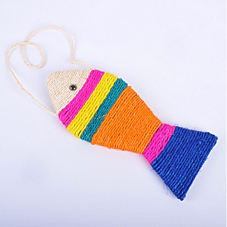 Đồ Chơi Cào Móng Hình Con Cá Cho Mèo (Có Dây Treo) BCM002 MIAOCAT