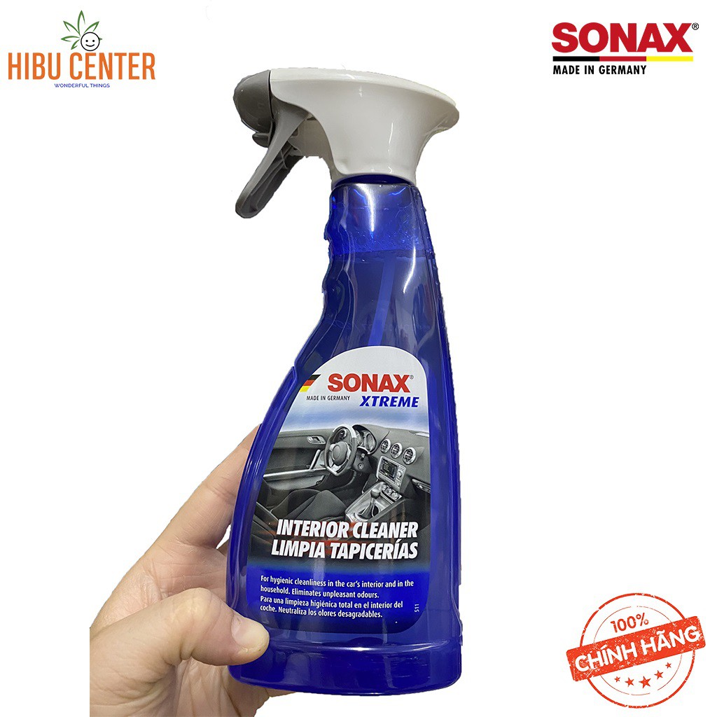 Dung Dịch Làm Sạch Khoang Nội Thất Xe Xtreme Có Khử Mùi SONAX Xtreme Interior Cleaner 221241 (500ml) Hàng Đức Chính Hãng