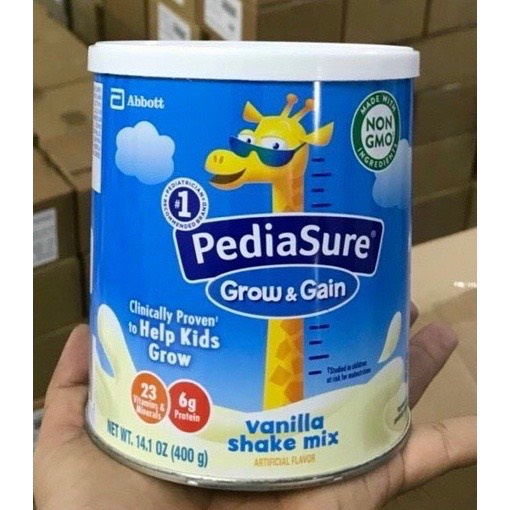 ( Hàng AIR) Sữa Bột Pediasure Mỹ Date 4/2023 lon 400gr vị vani