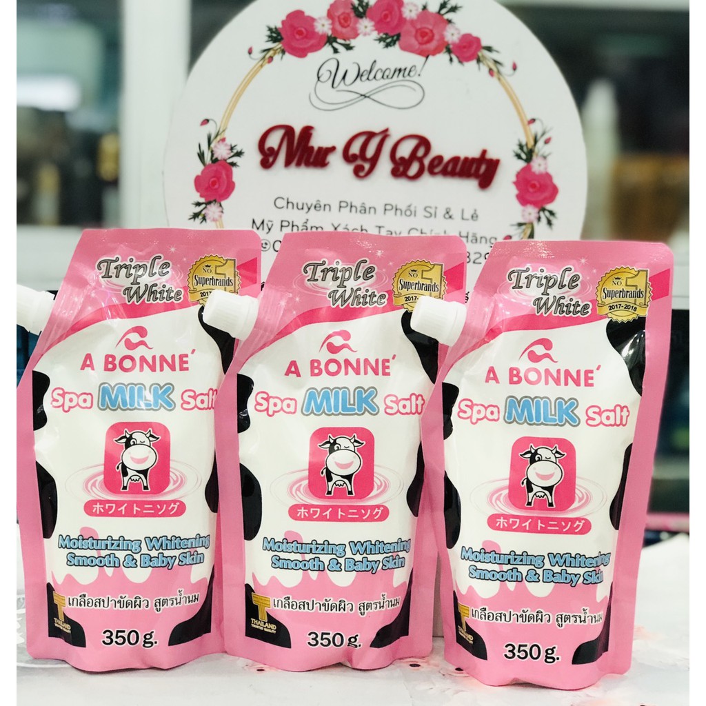 Muối tắm sữa bò tẩy tế bào chết A Bonne Spa Milk Salt Thái Lan 350gr