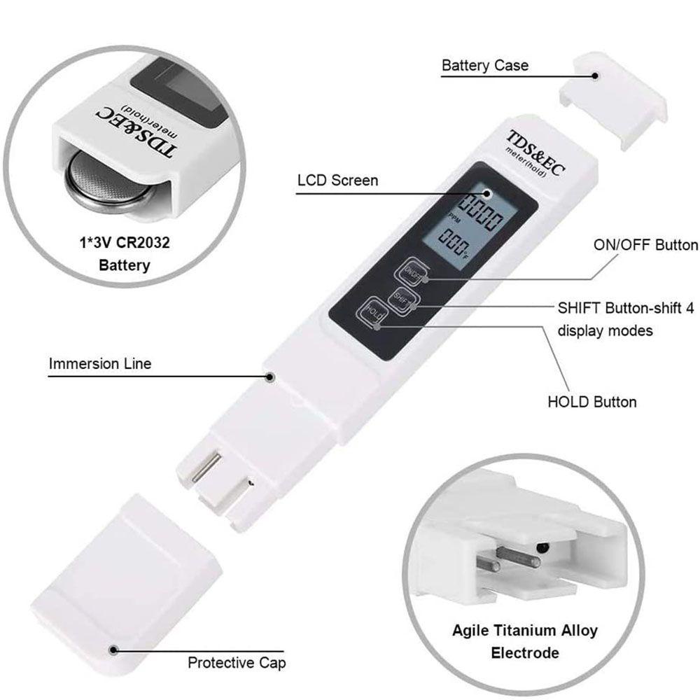 Bút Kiểm Tra Chất Lượng Nước Có Màn Hình LCD