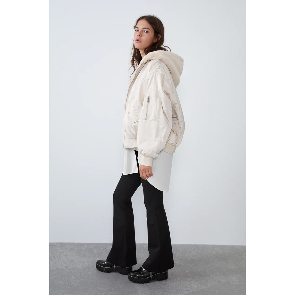 ÁO KHOÁC BOMBER ZARA XUẤT DƯ TUỒN NỮ MẶC ĐƯỢC HAI MẶT LÓT LÔNG - 4341/212