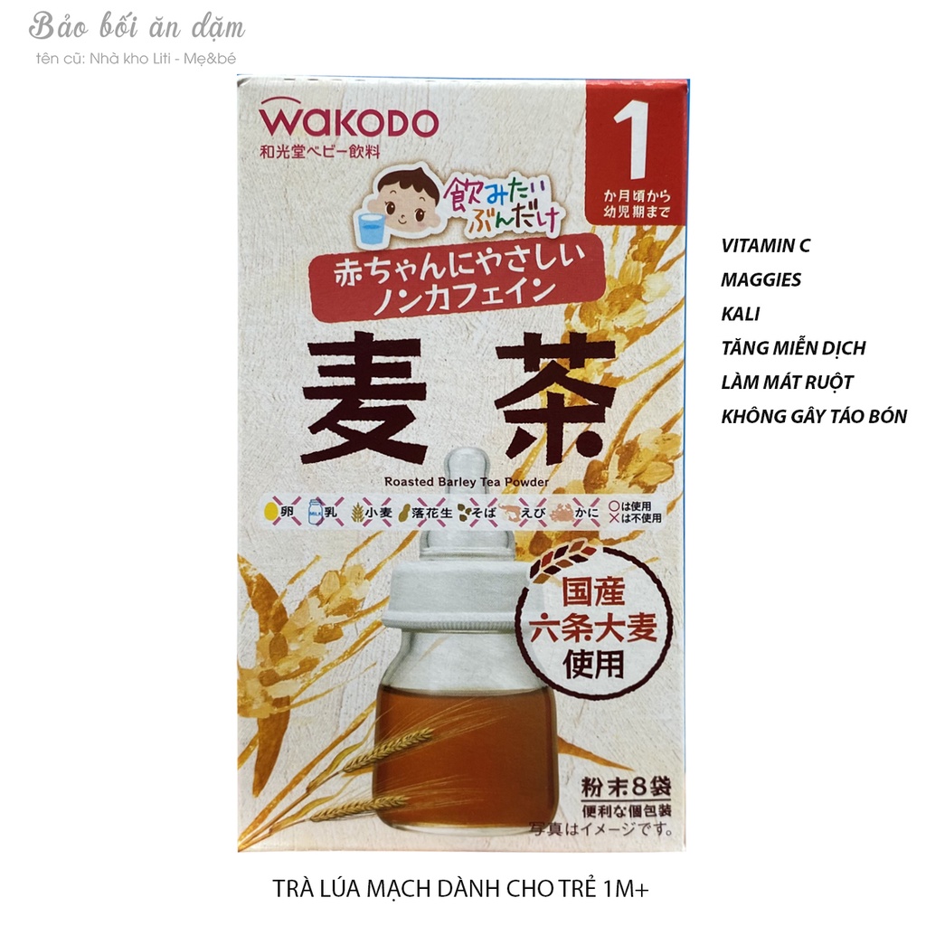 Trà dinh dưỡng Wakodo Nhật Bản Dành Cho Bé từ 1M+ (Hộp 8 Gói)