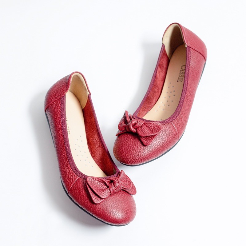 Giày Bệt Nơ Da Mềm Đế Cao Su Đúc Chuẩn Form | BigBuy360 - bigbuy360.vn