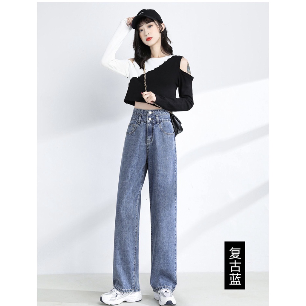 [ HOT TREND 2 CÚC] Quần jean baggy nữ ống suông, rộng TX-02 style hàn quốc 2021