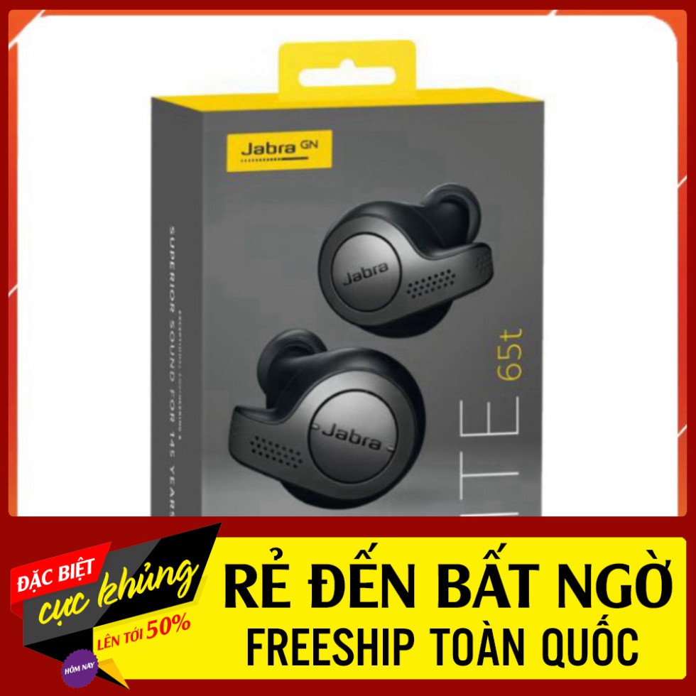 RẺ ĐÉN BẤT NGỜ Tai Nghe Bluetooth Jabra Elite 65t Titanium Black True Wireless Earbuds RẺ ĐÉN BẤT NGỜ