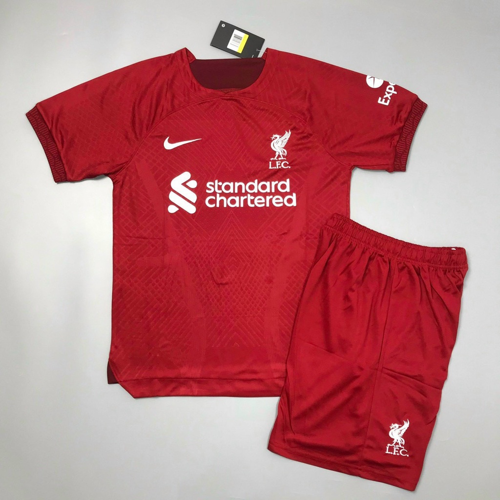 Áo Bóng Đá CLB Liverpool, Áo Đá Banh Liver 2022/2023 - Chuẩn Mẫu Thi Đấu - Vải Polyester Gai Thái Cao Cấp