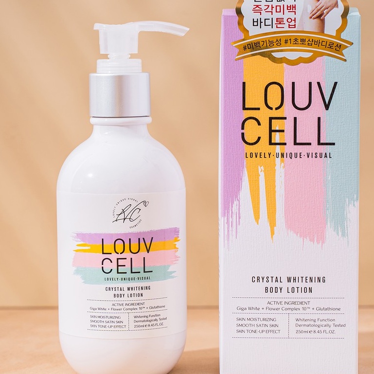 Kem Dưỡng Ẩm Làm Trắng Da Body Louv Cell Crystal Whitening Body Lotion 120ml và 250ml