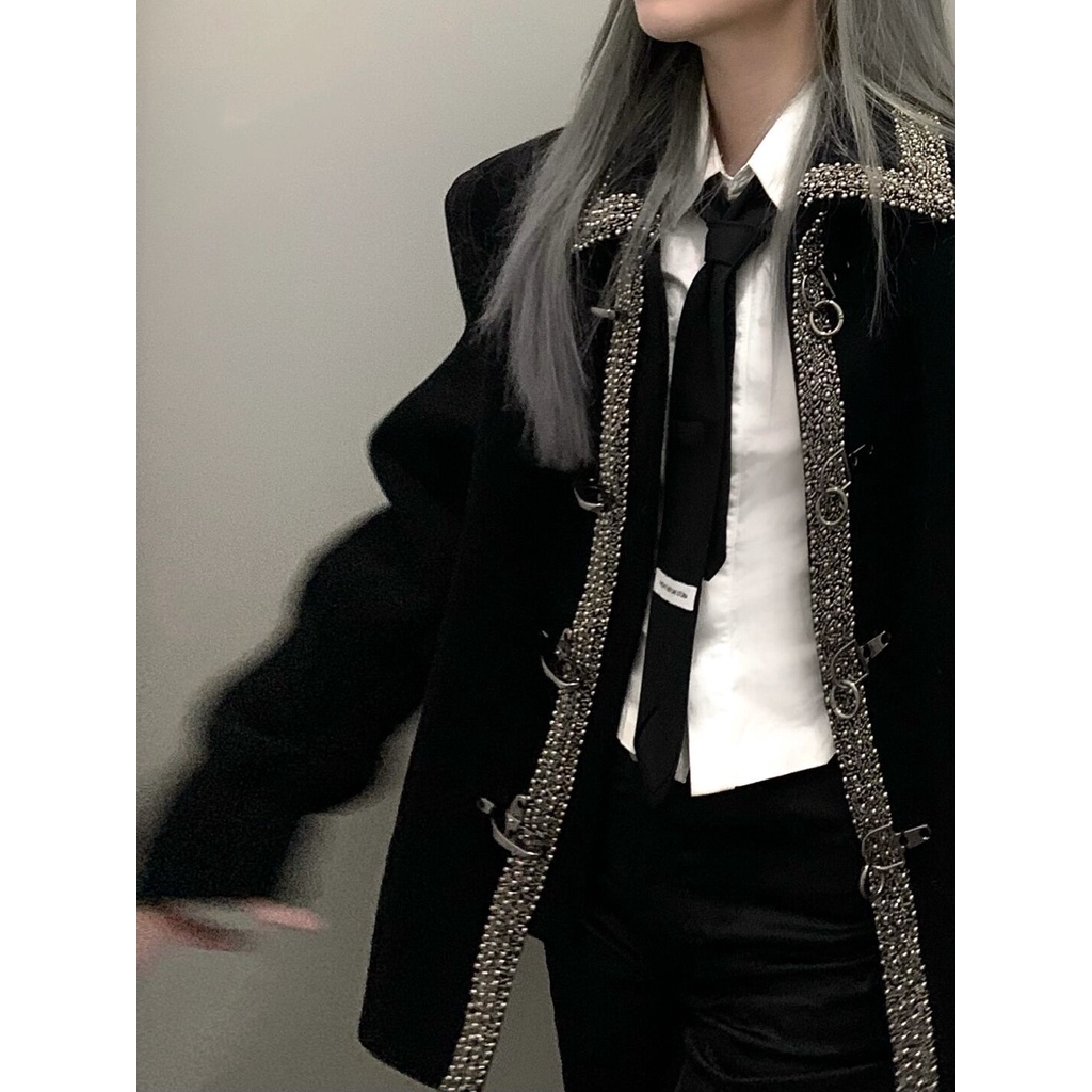 Áo khoác vest cardigan nhỏ phong cách Hepburn phương Tây mùa xuân thịnh hành 2022 cho nữ