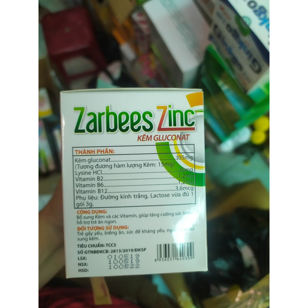 Zarbees Zinc bổ sung kẽm, hỗ trợ ăn ngon, tăng cường sức khỏe, đề kháng, miễn dịch chống còi xương