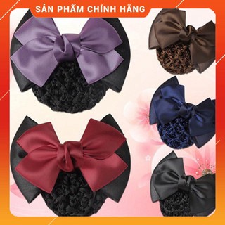 Nowship sỉ kẹp lưới búi hình nơ màu đen