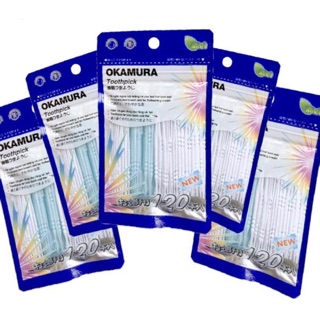 Combo 5 Gói Tăm Nhựa cao cấp Okamura Nhật Bản (gói 120 cây)