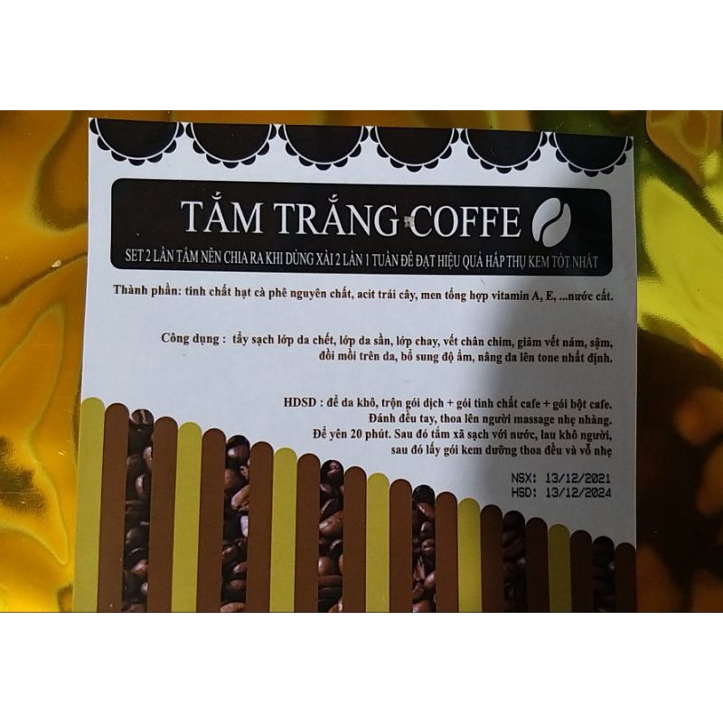 Gói tắm trắng cafe thiên nhiên