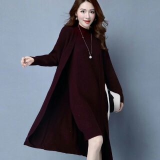 Set đầm len kèm áo