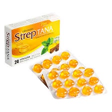 Kẹo ngậm ho - Viên ngậm ho Streptana / EUCATANA nguồn gốc thảo dược, giảm ho, đau rát họng (hộp 100 viên)