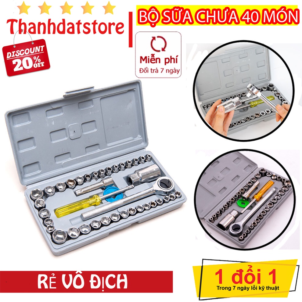 Bộ Dụng Cụ Sữa Chữa 40 Món Đa Năng Chuyên Dụng Cho Xe Máy, Otô💥SIÊU HOT💥 - Hàng nhập khẩu