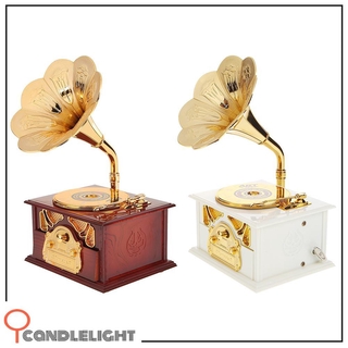 Hộp Nhạc Gỗ Hình Máy Hát Cổ Điển Sáng Tạo Dùng Trang Trí