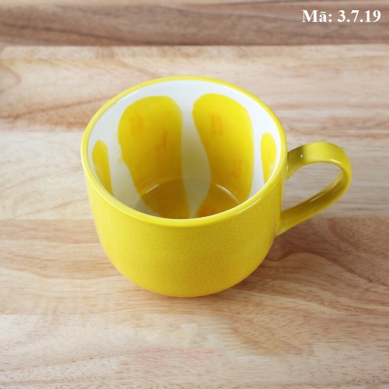 Bát cốc đĩa múi cam chanh vàng, sứ vẽ tay bộ đồ bàn ăn: 3.7.19