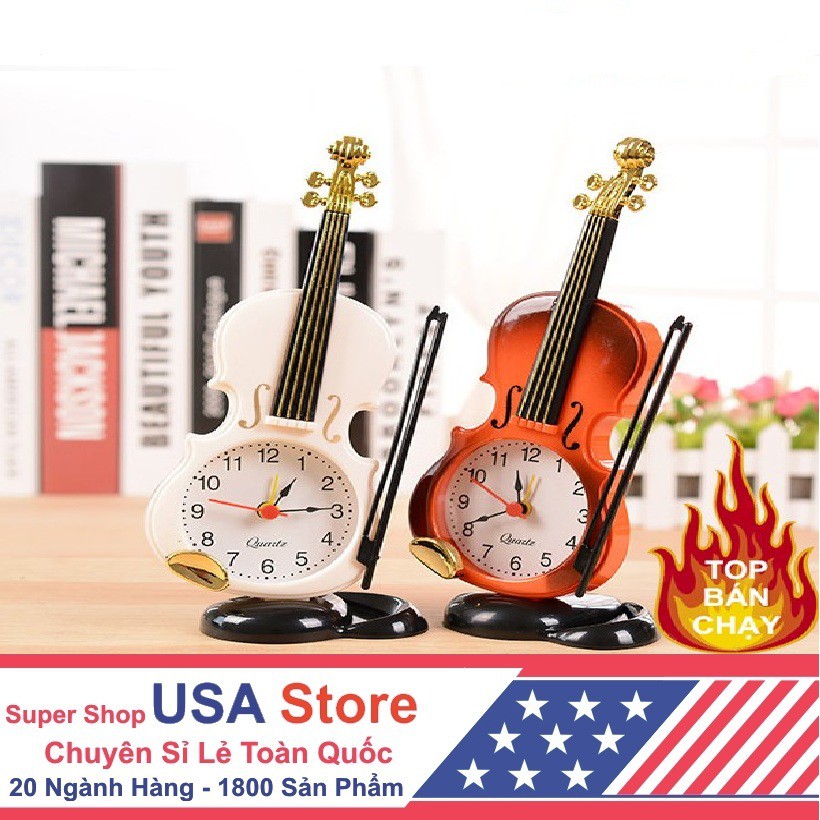 Đồng hồ để bàn Kiểu dáng đàn violin Décor US04723 (Giao màu ngẫu nhiên)