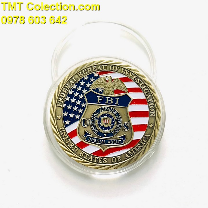 Xu Huy Hiệu FBI Mỹ, làm đồ lưu niệm, sưu tầm, trang trí bàn sách-TMT Collection - SP005282