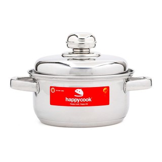 [Freeship từ 200K] Nồi inox 3 đáy bếp từ Hollow 16cm Happy Cook N16-HLIC