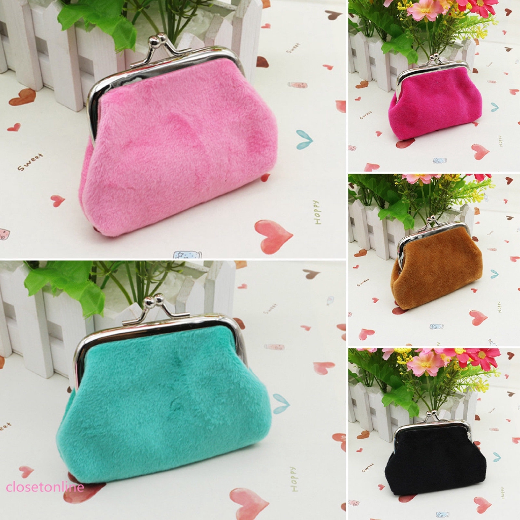 Ví đựng tiền xu vải nhung xinh xắn